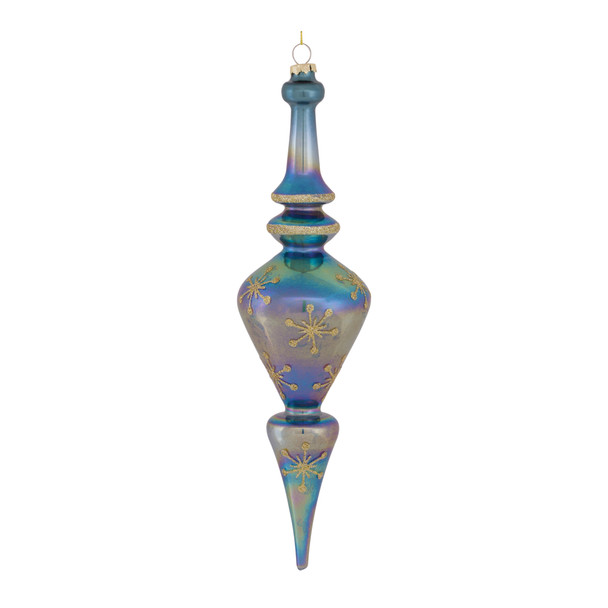 Irredescent Glass Finial Drop Ornament (Set of 6) - 86492