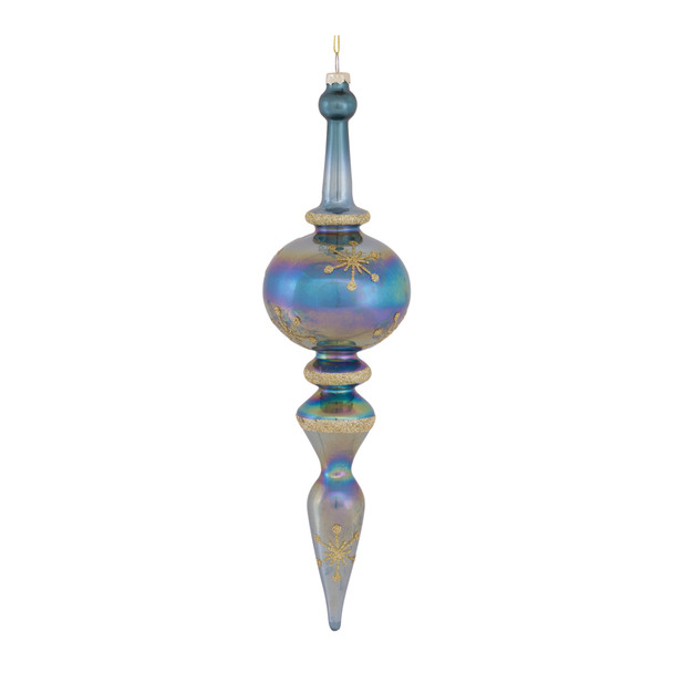 Irredescent Glass Finial Drop Ornament (Set of 6) - 86492