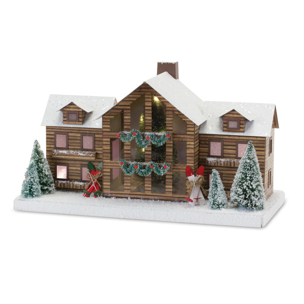 Ski Lodge Lighted Display (Set of 2) - 86502