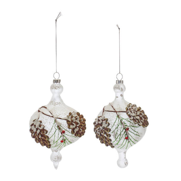 Glass Pinecone Onion Ornament (Set of 12) - 86505