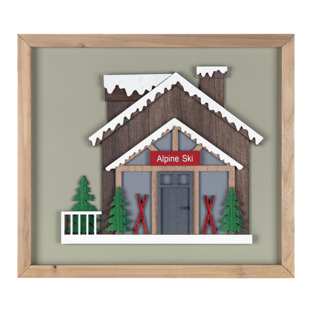 Framed Ski Lodge Wall Art (Set of 4) - 86514