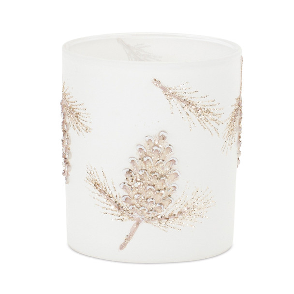 Glittered Pine Cone Candle Holder (Set of 6) - 86593