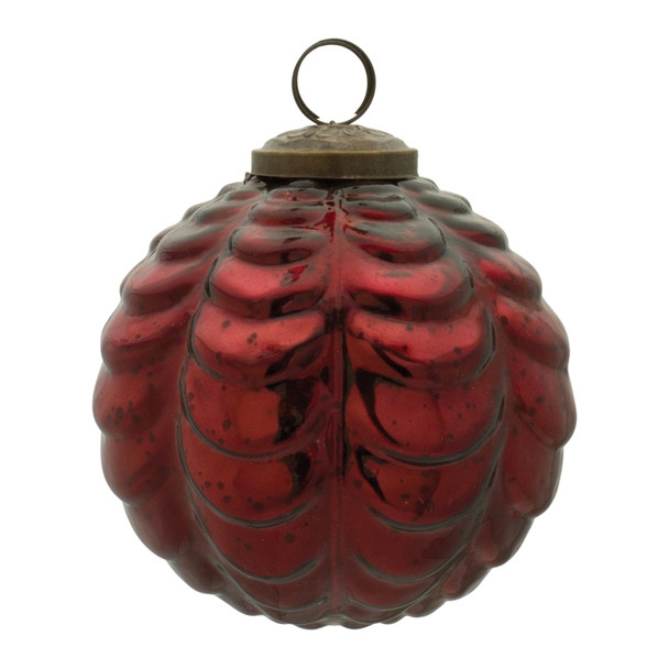 Scalloped Glass Ball Ornament (Set of 12) - 86612