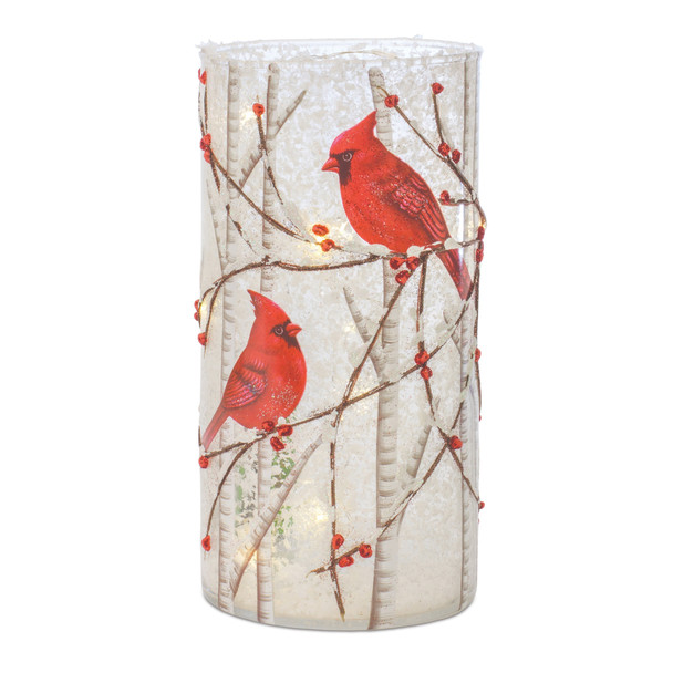 LED Cardinal Bird Luminary (Set of 2) - 86620