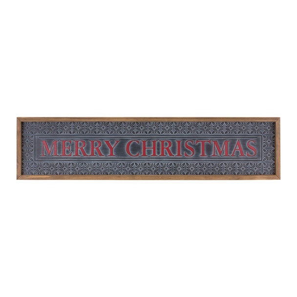 Ornate Metal Merry Christmas Sign 34"L - 86681