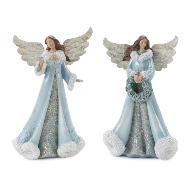 Elegant Winter Angel Figurine (Set of 2) - 86697