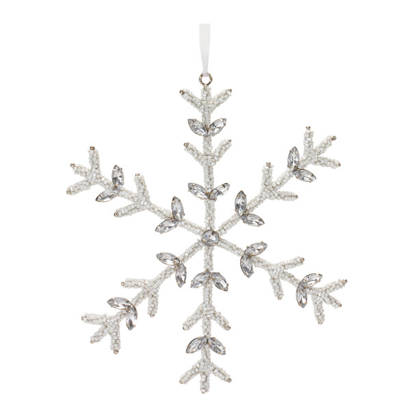 Jeweled Metal Snowflake Ornament (Set of 12) - 86753