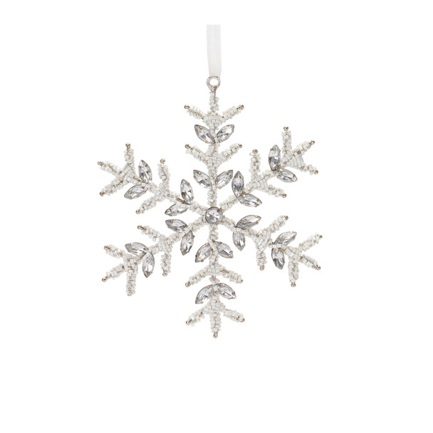Jeweled Metal Snowflake Ornament (Set of 12) - 86753