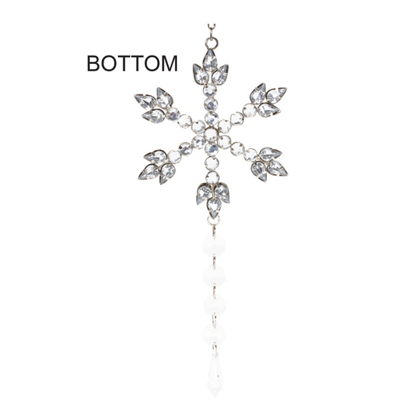 Jeweled Metal Snowflake Drop Ornament (Set of 12) - 86754