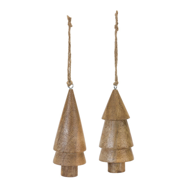 Wood Pine Tree Ornament (Set of 6) - 86762