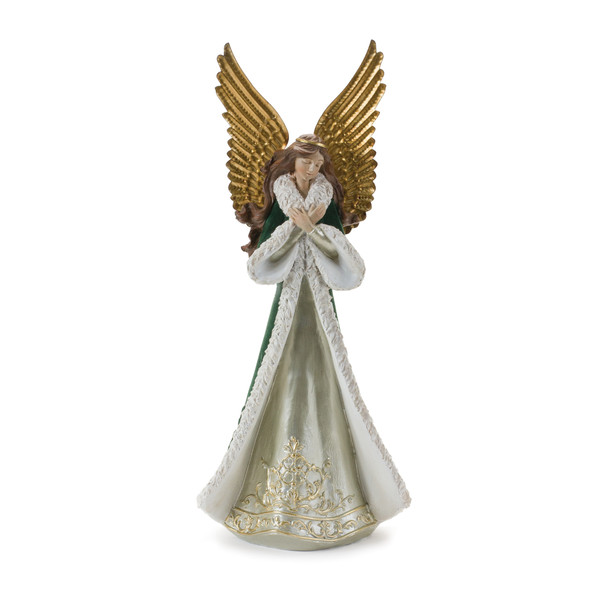 Serene Winter Angel Statue (Set of 2) - 86807