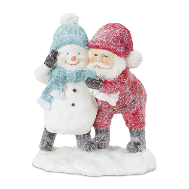 Whimsical Santa and Snowman Selfie Figurine (Set of 2) - 86827