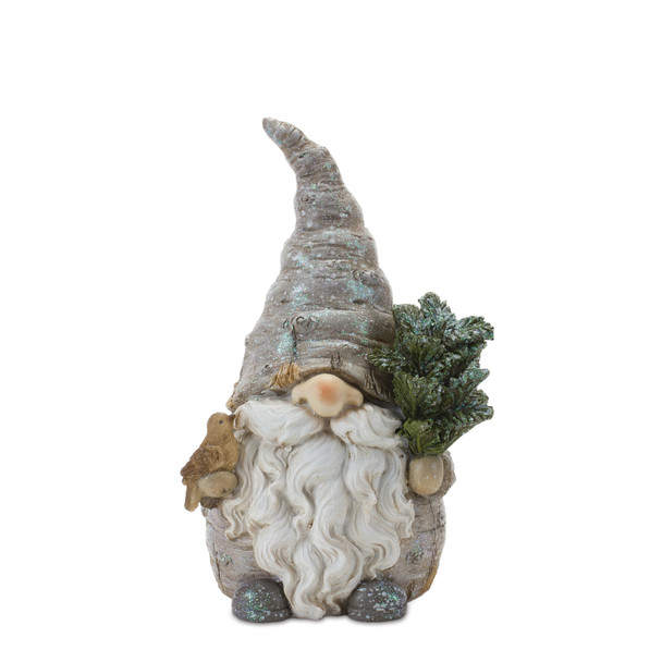 Pine Tree Trunk Gnome with Wreath Accent (Set of 2) - 86837