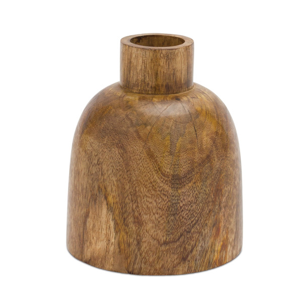 Mango Wood Bottle Vase (Set of 2) - 86924
