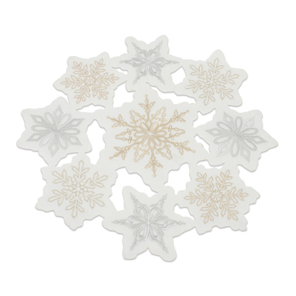 Embroidered Snowflake Doily (Set of 3) - 87018