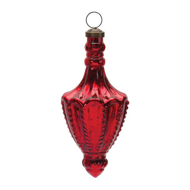 Mercury Glass Finial Drop Ornament (Set of 4) - 87025