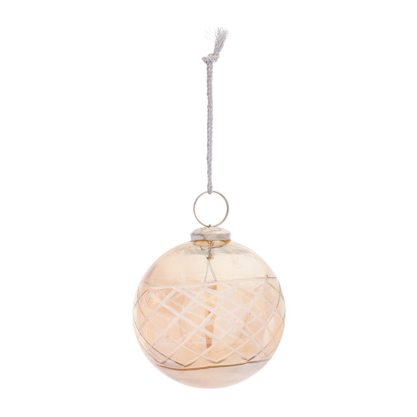 Etched Glass Ball Ornament (Set of 6) - 87115
