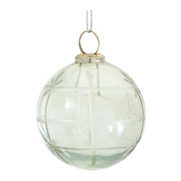 Etched Glass Ball Ornament (Set of 6) - 87118