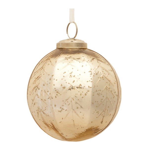 Ribbed Mercury Glass Ball Ornament (Set of 6) - 87127