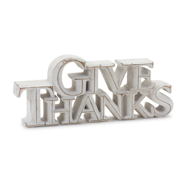 Happy Harvest and Give Thanks Tabletop Sign (Set of 2) - 87148