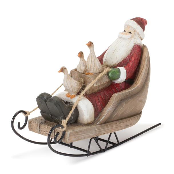 Farmhouse Santa on Sled Figurine (Set of 2) - 87158
