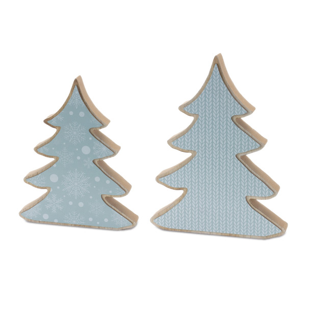 Wood Pine Tree Decor (Set of 2) - 87161