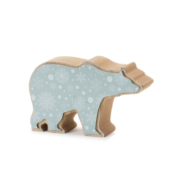 Wood Polar Bear Decor (Set of 2) - 87163