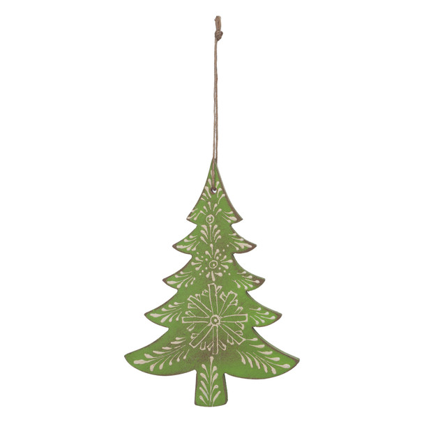 Wood Pine Tree Ornament (Set of 6) - 87199