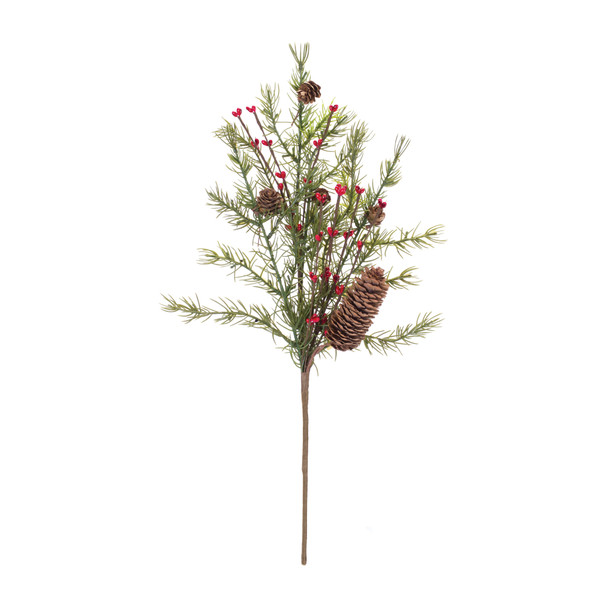 Pine w/Berry & Cone Spray (Set of 6) - 87217