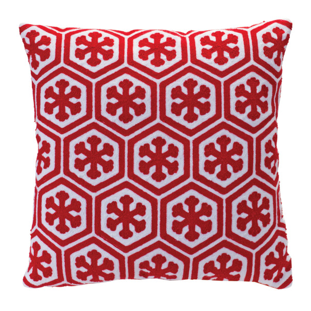 Snowflake Holiday Throw Pillow 17"SQ - 87251