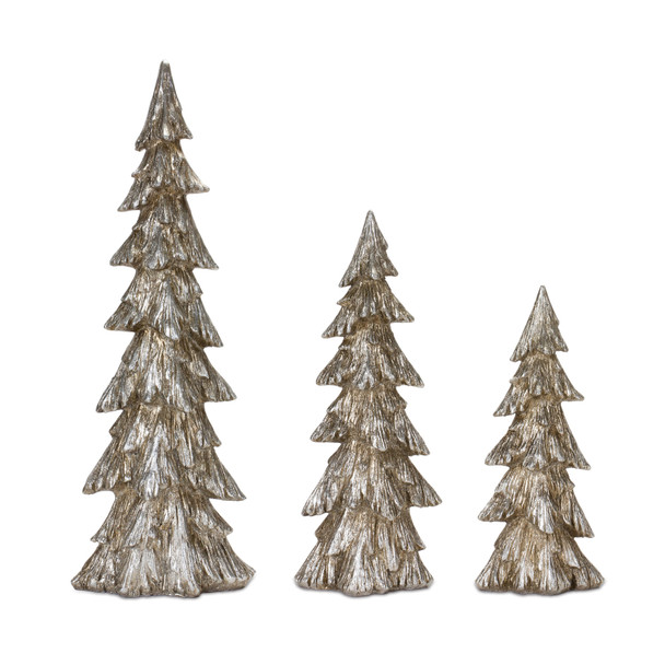 Rustic Champagne Pine Tree (Set of 3) - 87324