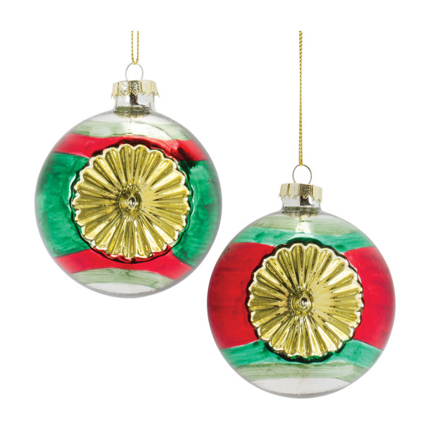 Glass Reflector Ball Ornament (Set of 12) - 87389