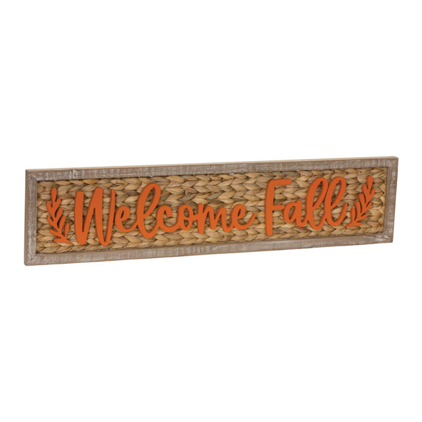 Woven Welcome Fall Sign 32"L - 87489