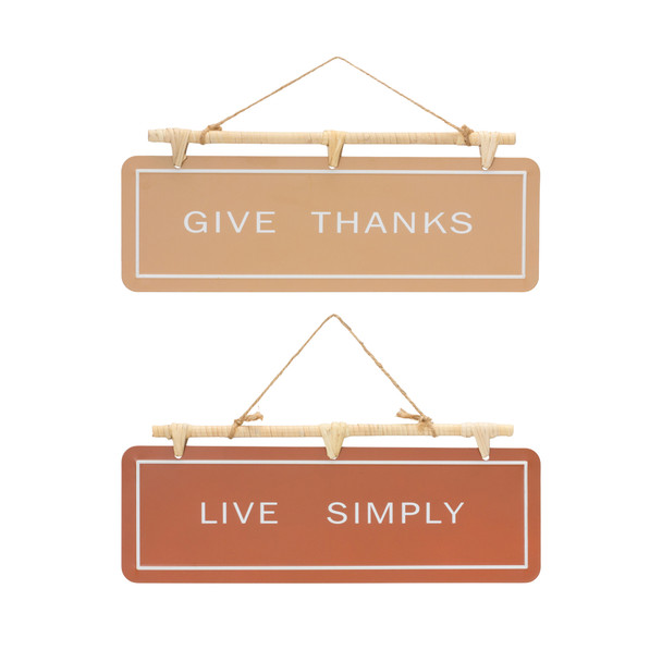 Hanging Fall Sentiment Sign (Set of 2) - 87601