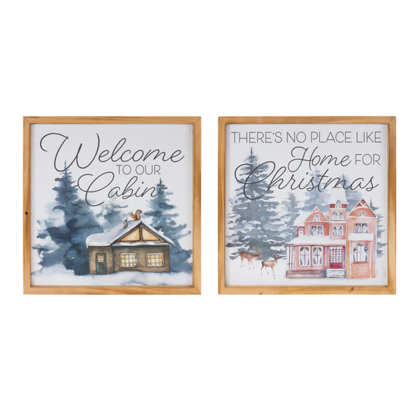 Welcome Home Holiday Wall Art (Set of 2) - 87605