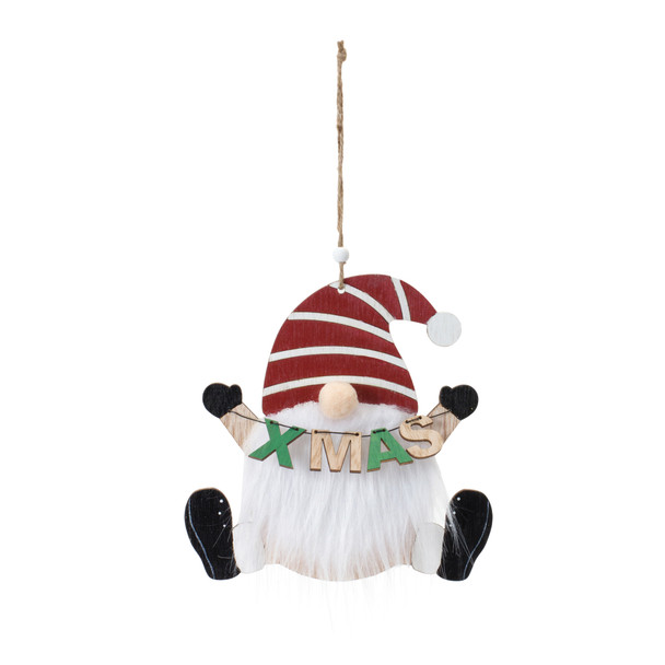 Wood Gnome Ornament (Set of 12) - 87621