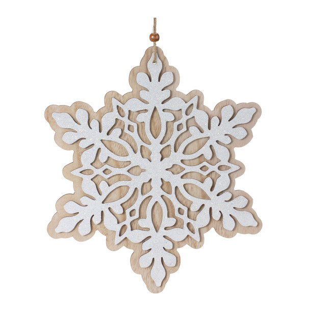 Wood Snowflake Ornaments (Set of 24) - 87626