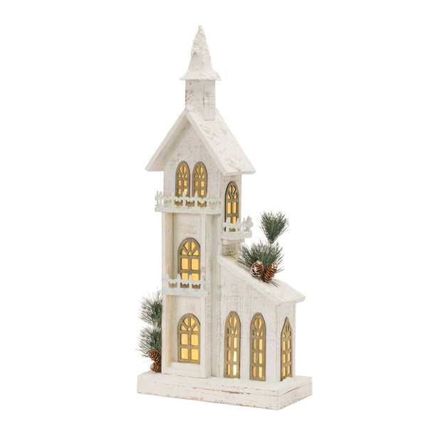 LED Lighted Winter Church Display 27"H - 87667