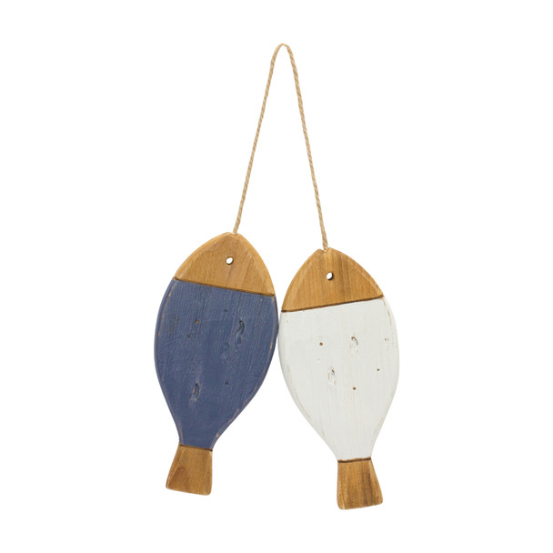 Fir Wood Fish Ornament (Set of 2) - 88028