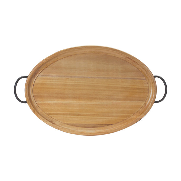 Natural Wood Tray with Handles 27.5"L - 88111