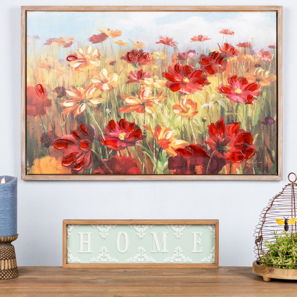 Framed Floral Canvas Art 35.5"L - 88164