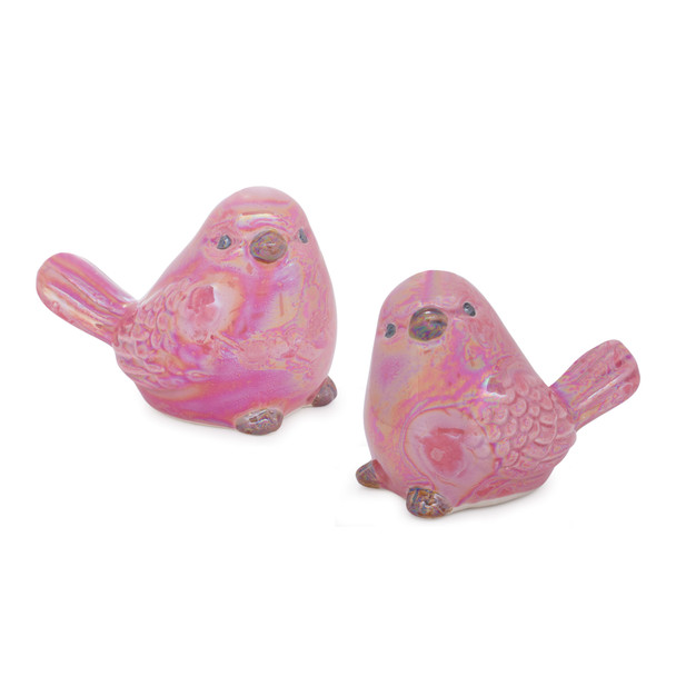 Irredescent Ceramic Bird Figurine (Set of 6) - 88222