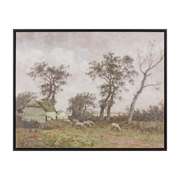 Framed Farm Canvas Wall Art 28"L - 88236