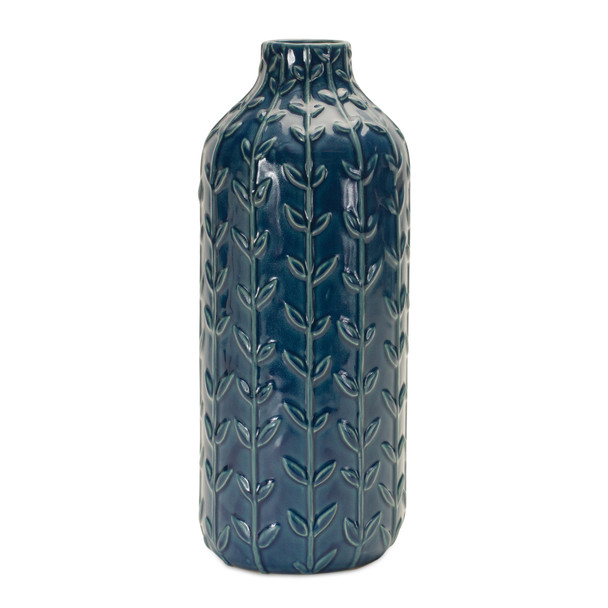 Ceramic Leaf Pattern Vase (Set of 2) - 88338