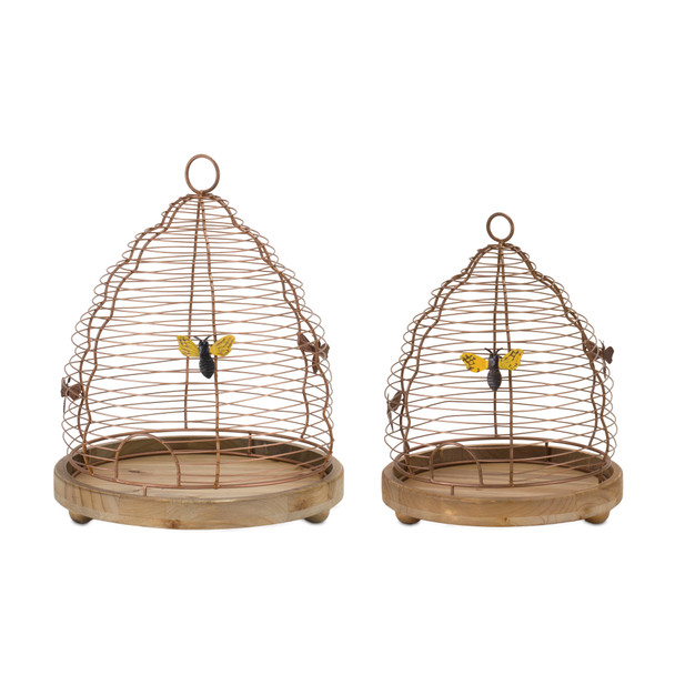 Bee Skep Hive Decor (Set of 2) - 88381