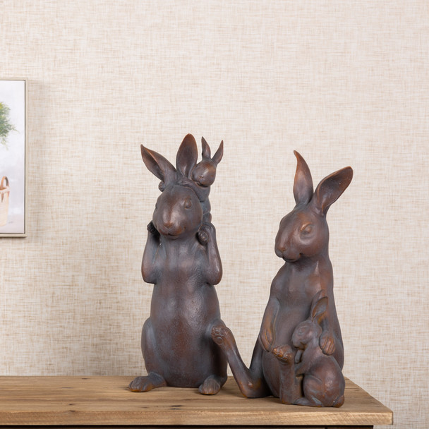 Mother Rabbit and Baby Bunny Statue (Set of 2) - 88690