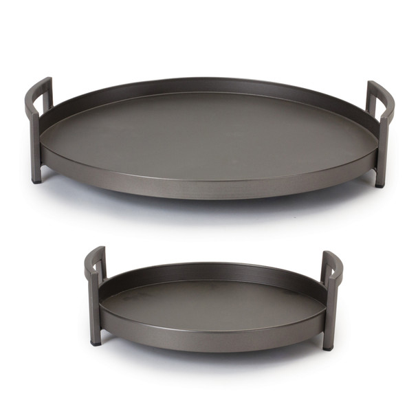 Round Metal Tray (Set of 2) - 88734