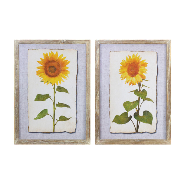 Framed Sunflower Print (Set of 2) - 88890