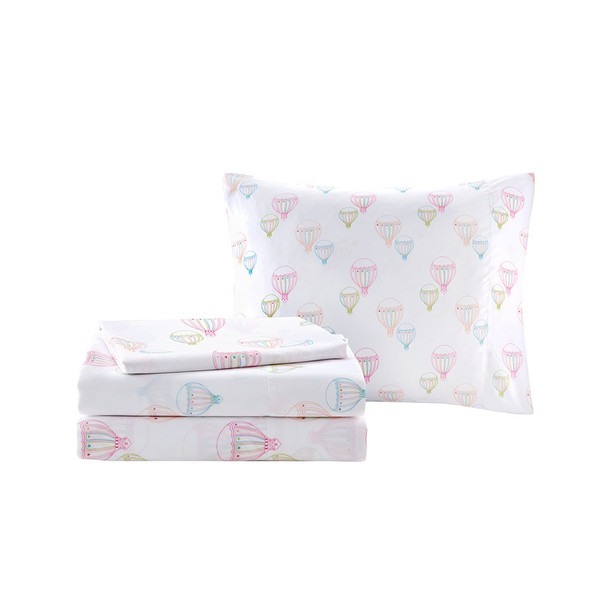 Pink & White Paris Eiffel Tower Comforter Set with Sheets AND Decorative Pillow (Bonjour-Pink)