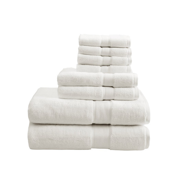 8pc Cream 800GSM Long Staple Cotton Bath Towel Set (800GSM-Cream)